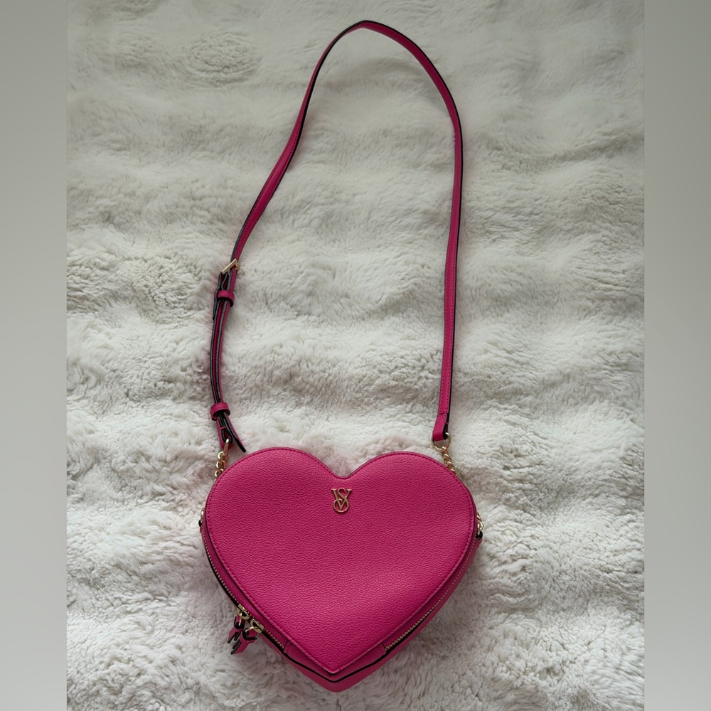 Victoria's Secret Heart Crossbody Bag - Hot Pink - Picture 12 of 15